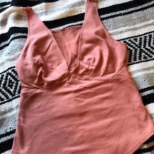 Free People Peach Tank with Mesh
